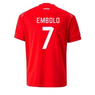 Schweiz Breel Embolo #7 Hemmakläder VM 2022 Kortärmad